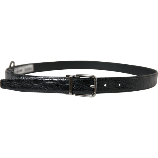 Dolce & GabbanaElegant Black Leather Belt with Metal BuckleMcRichard Designer Brands£359.00