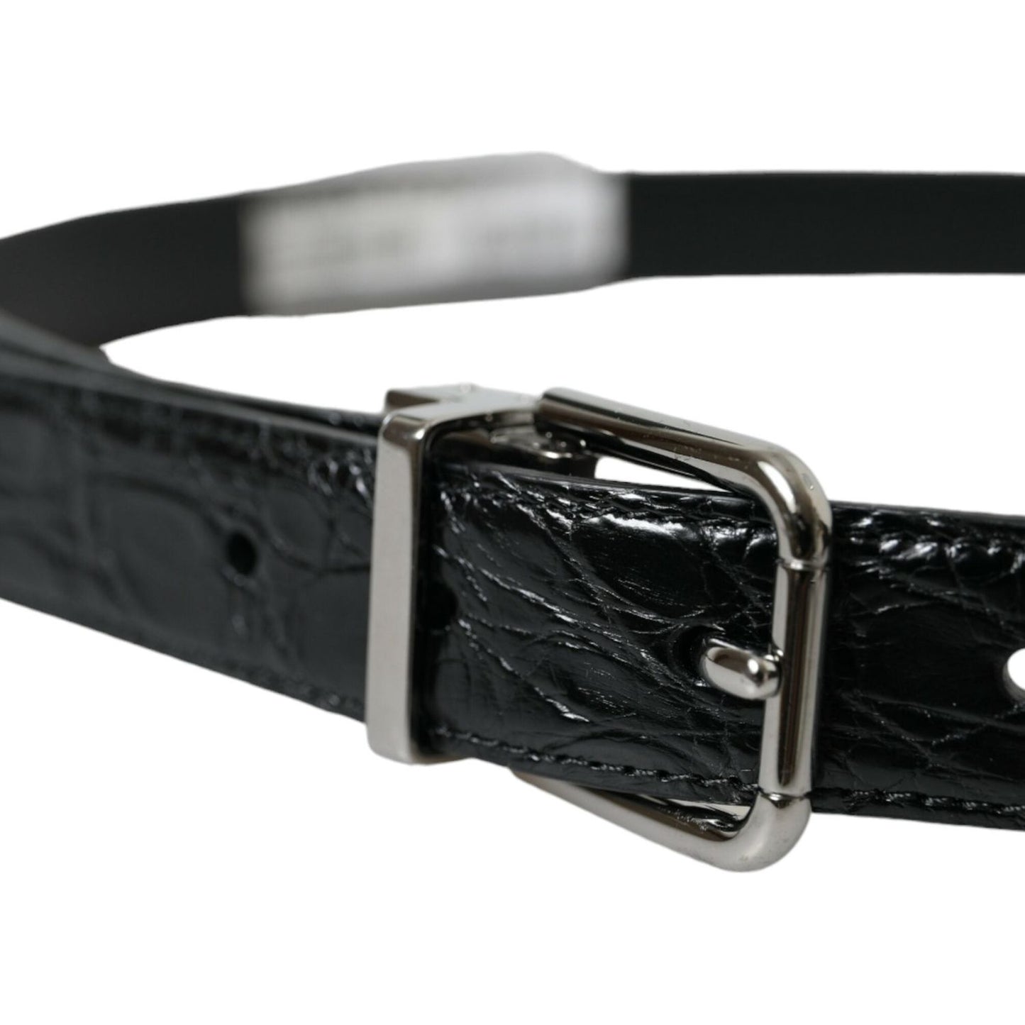 Dolce & Gabbana Elegant Black Leather Belt with Metal Buckle elegant-black-leather-belt-with-metal-buckle-11