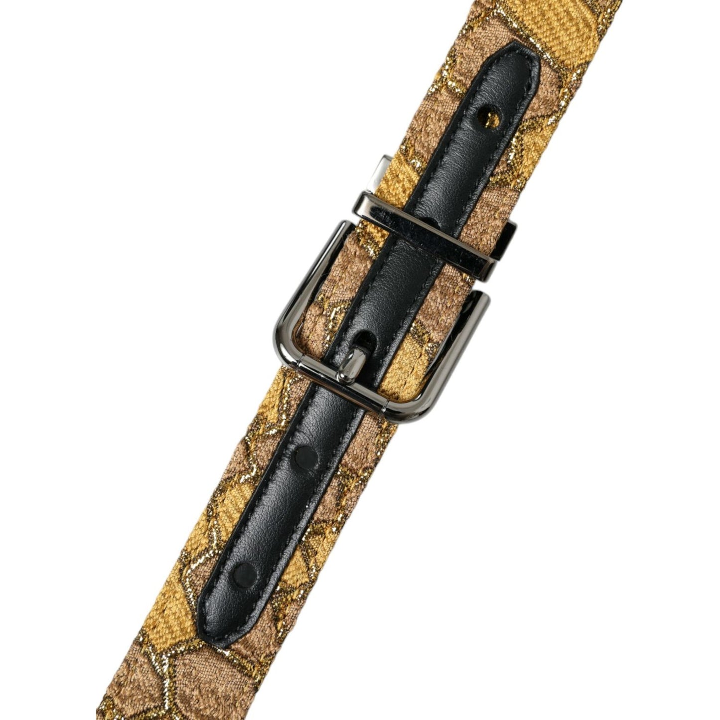 Dolce & Gabbana Elegant Gold Leather Belt elegant-gold-leather-belt