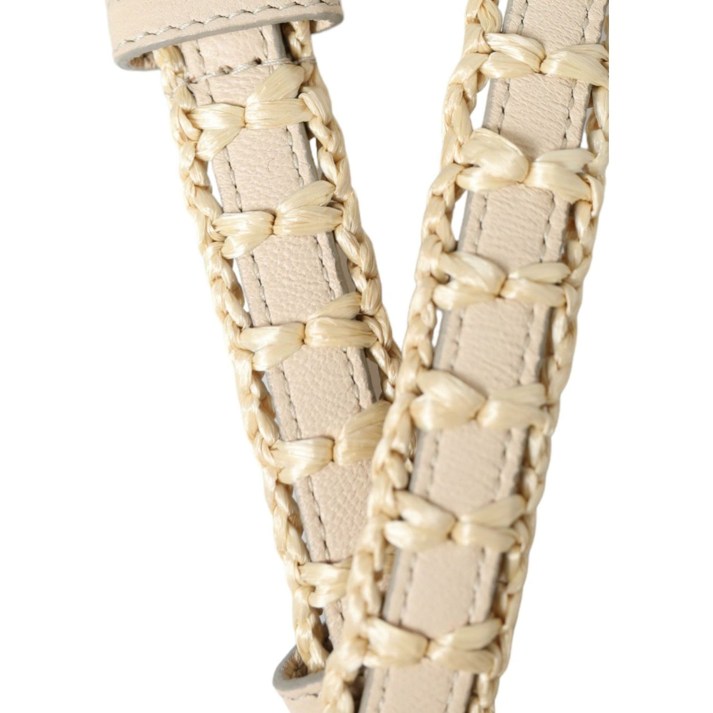 Dolce & Gabbana | Elegant Beige Leather Waist Belt| McRichard Designer Brands   