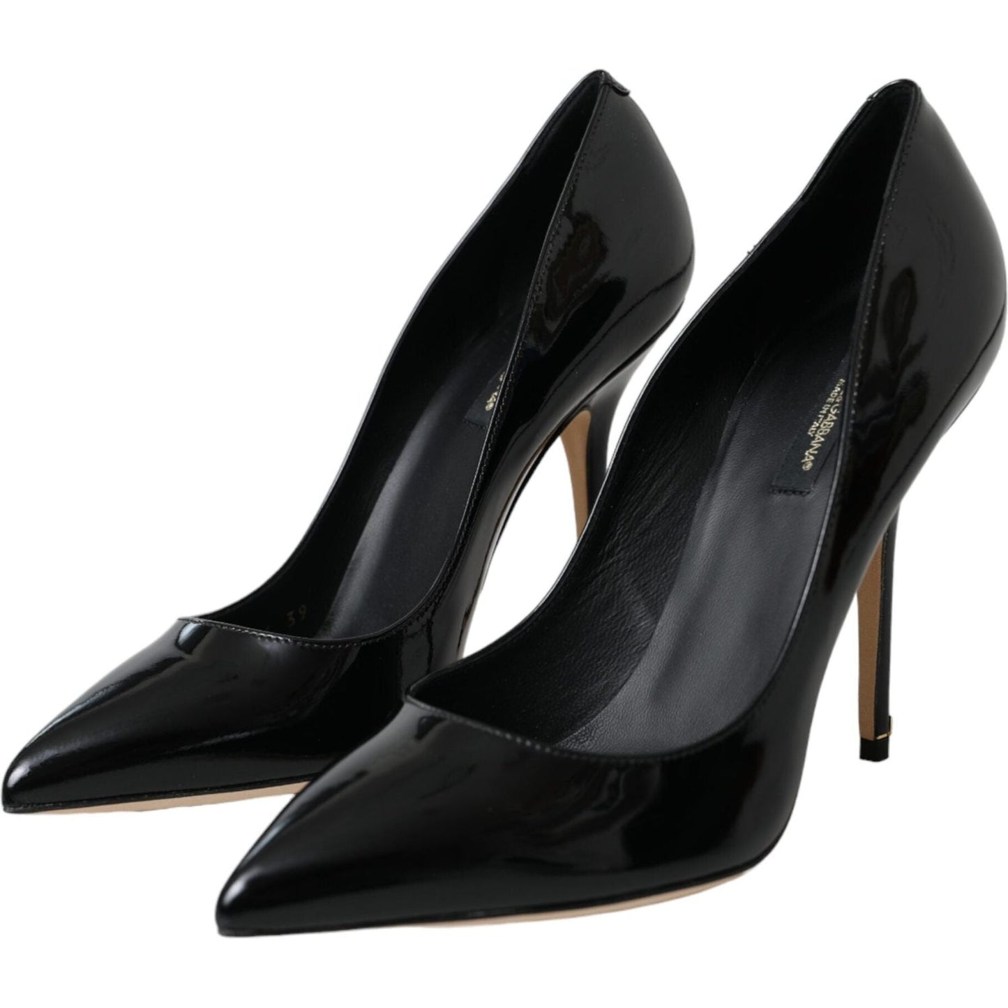 Black Patent Leather Bellucci Pumps Heels Shoes