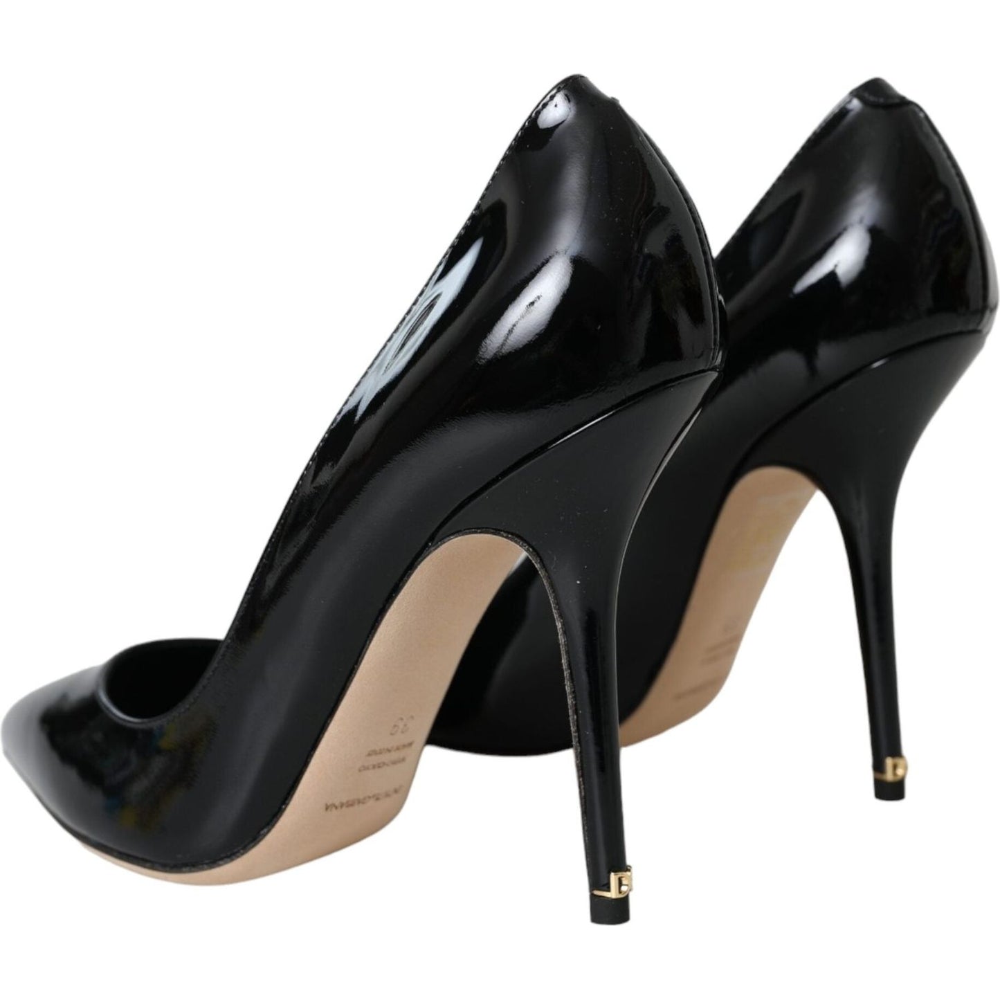 Black Patent Leather Bellucci Pumps Heels Shoes