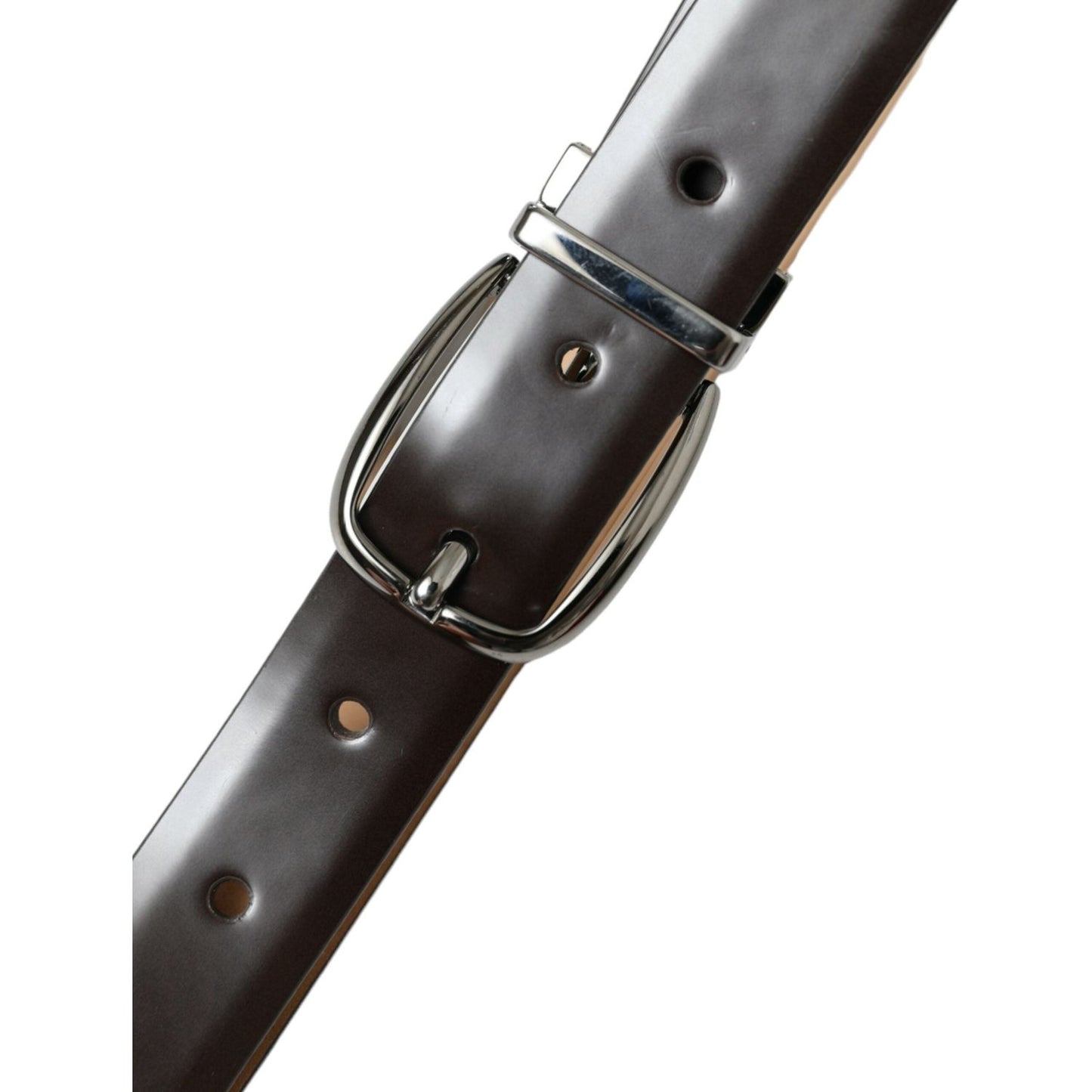 Dolce & Gabbana Elegant Dark Brown Leather Belt elegant-dark-brown-leather-belt-1