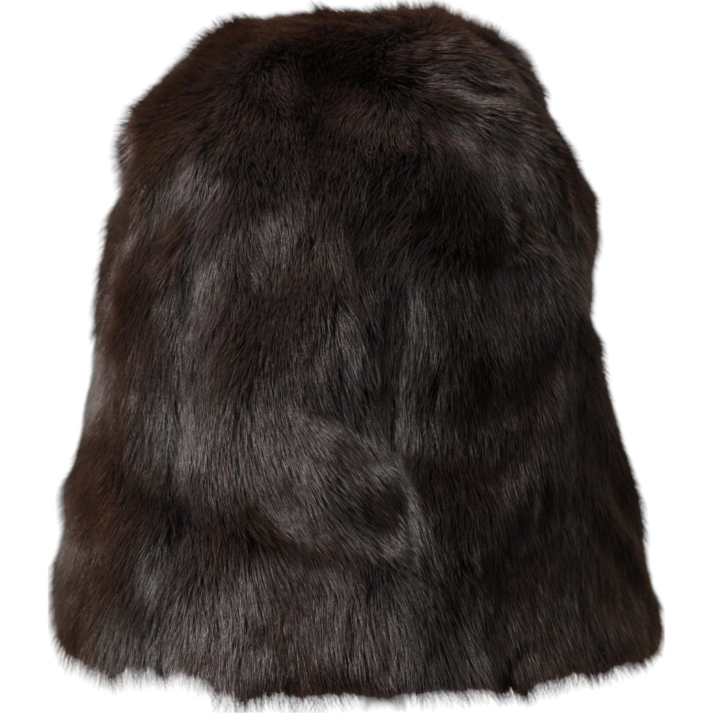 Brown Weasel Fur Womens Cashmere Hat Beanie