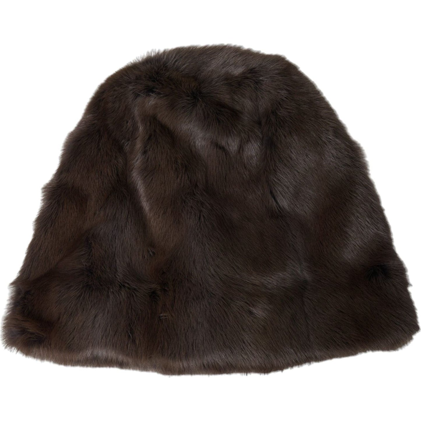 Brown Weasel Fur Womens Cashmere Hat Beanie