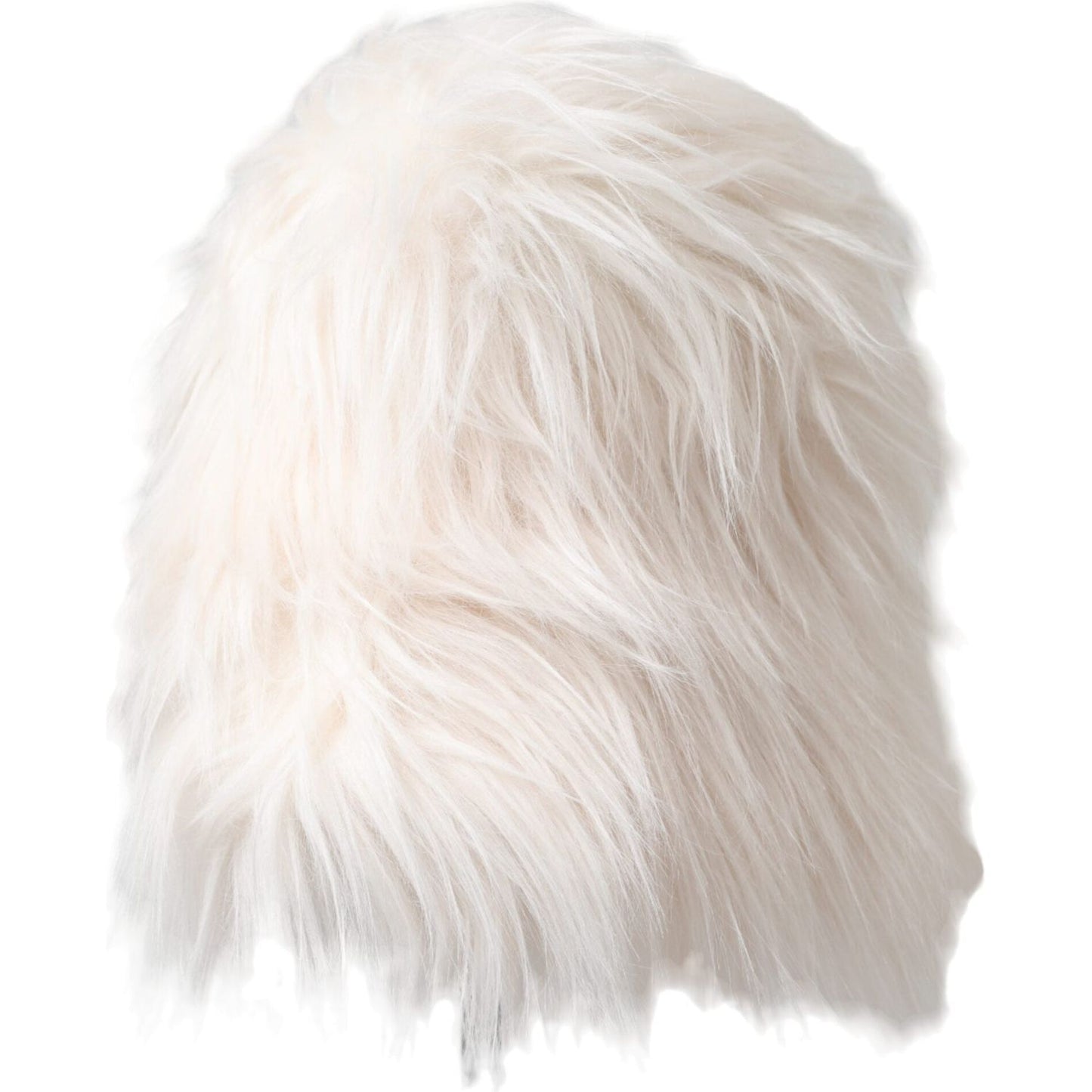 White Acrylic Fur Womens Bucket Hat