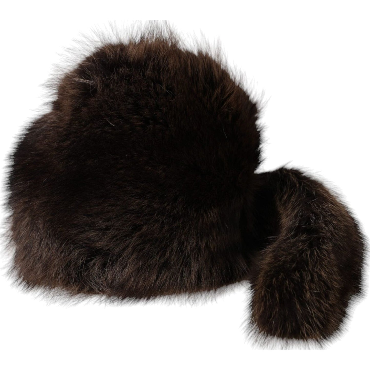 Women Brown Raccoon Fur Bucket Hat