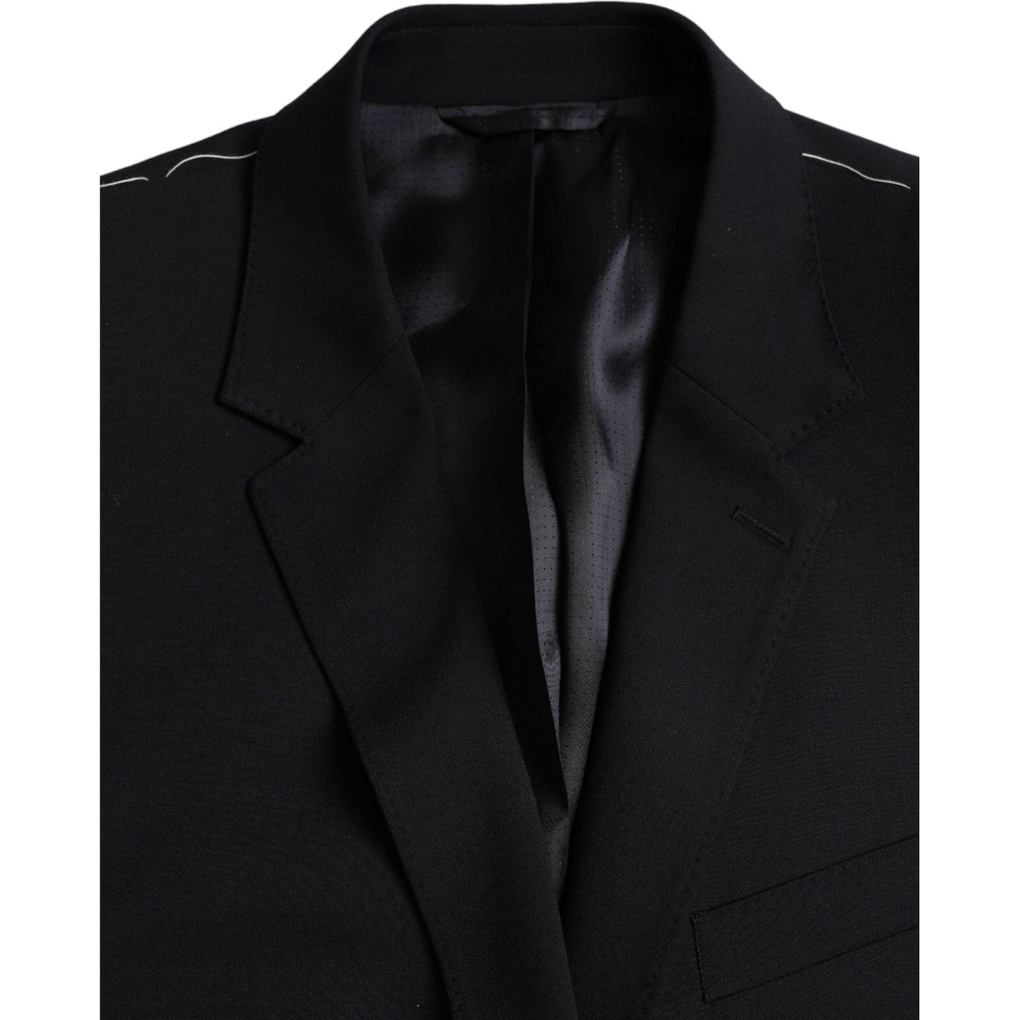 Dolce & Gabbana Black MARTINI Single Breasted Coat Blazer black-martini-single-breasted-coat-blazer