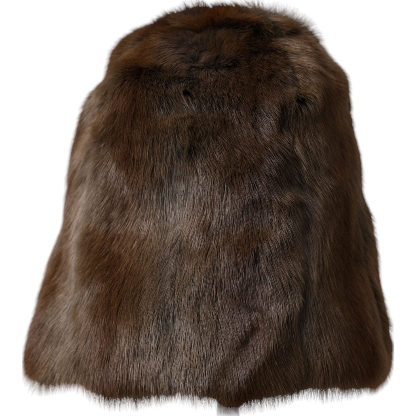 Brown Weasel Fur Womens Cashmere Hat Beanie