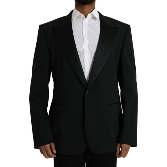 Dolce & Gabbana Black SICILIA Single Breasted Coat Blazer black-sicilia-single-breasted-coat-blazer