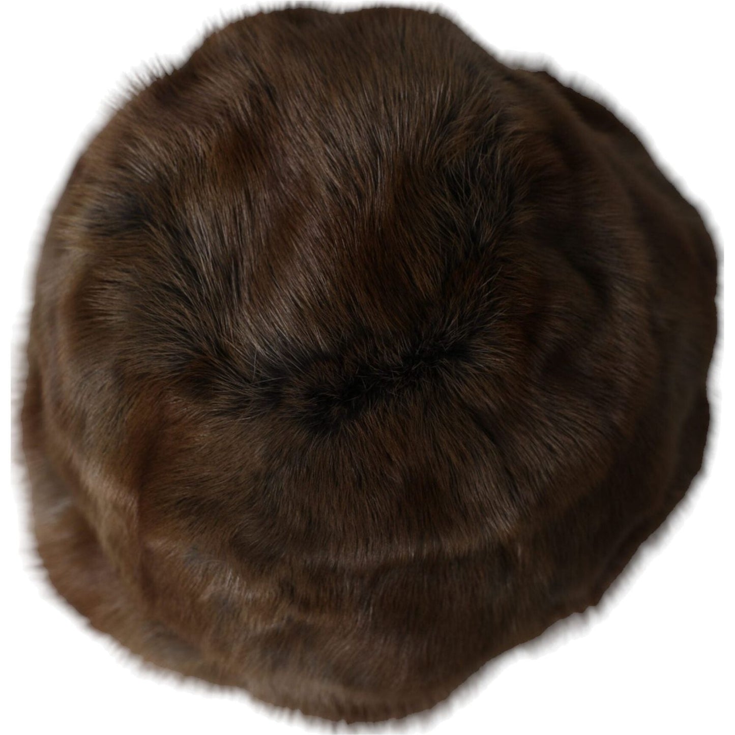 Brown Weasel Fur Womens Cashmere Hat Beanie