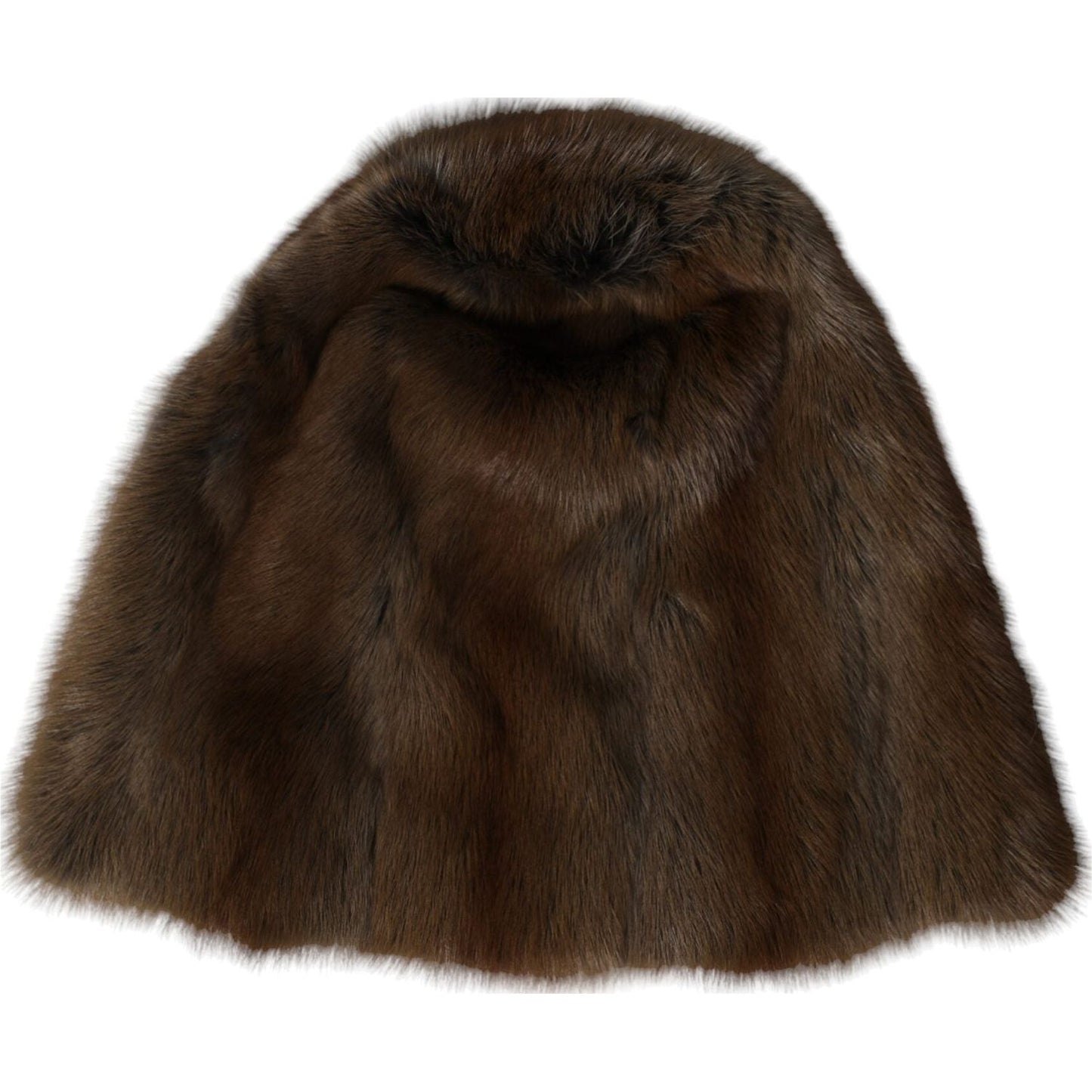 Brown Weasel Fur Womens Cashmere Hat Beanie