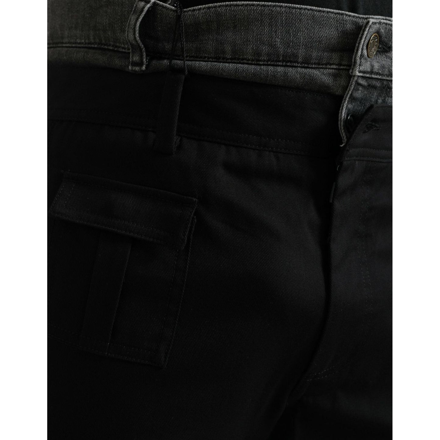Dolce & Gabbana Elegant Skinny Cotton Stretch Joggers black-gray-slim-cotton-denim-jeans-pants