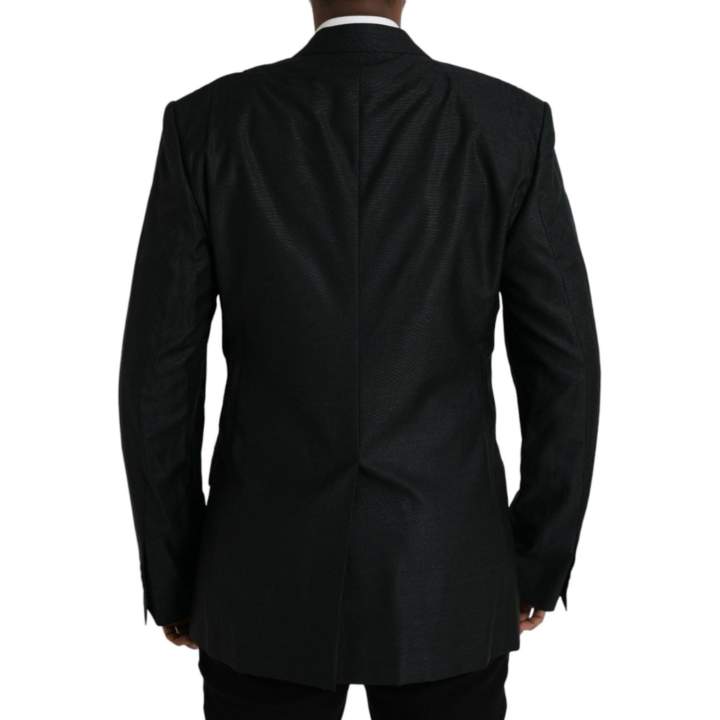 Dolce & Gabbana Black Wool Notch SingleBreasted Coat Blazer black-wool-notch-singlebreasted-coat-blazer