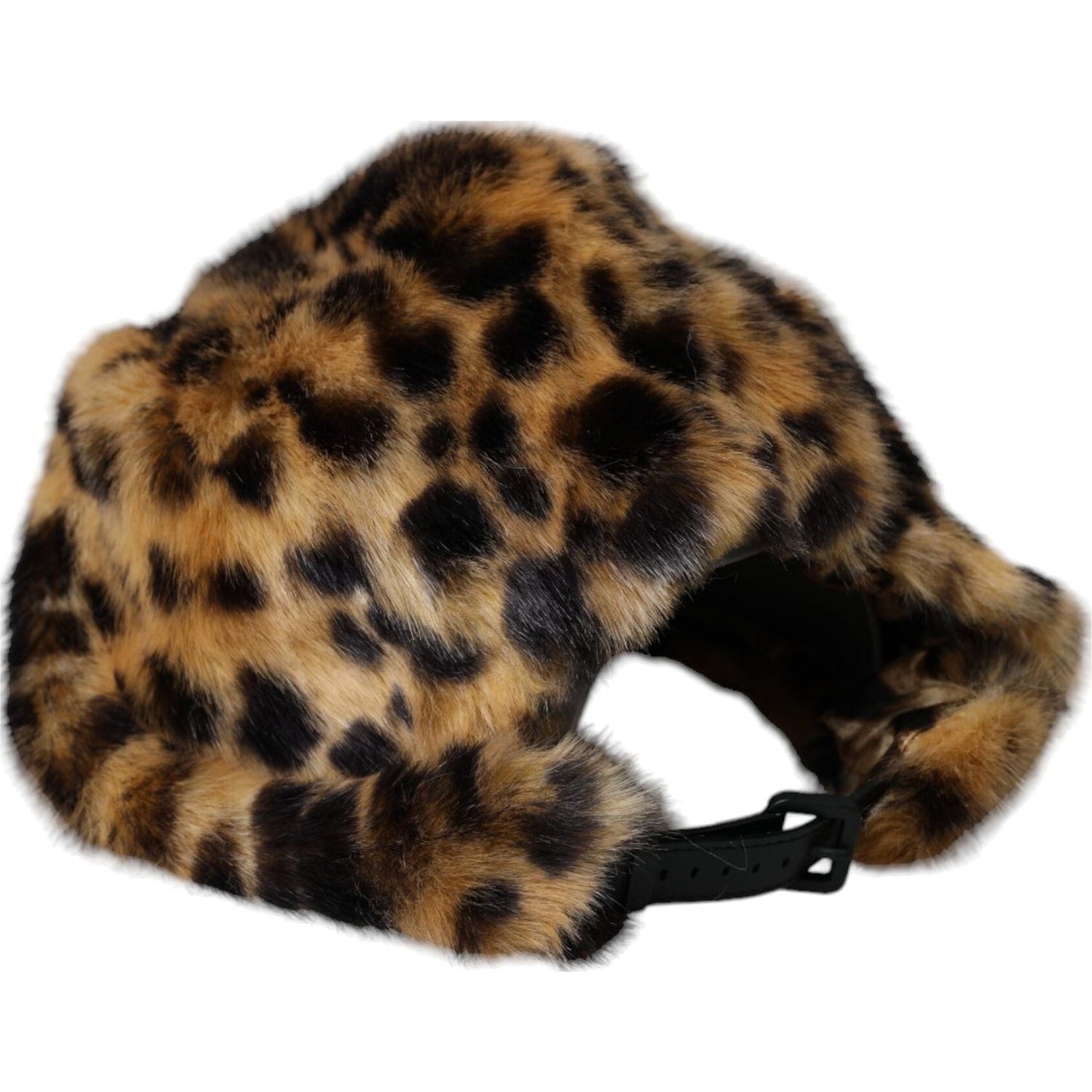 Brown Leopard Fur Women Bucket Hat