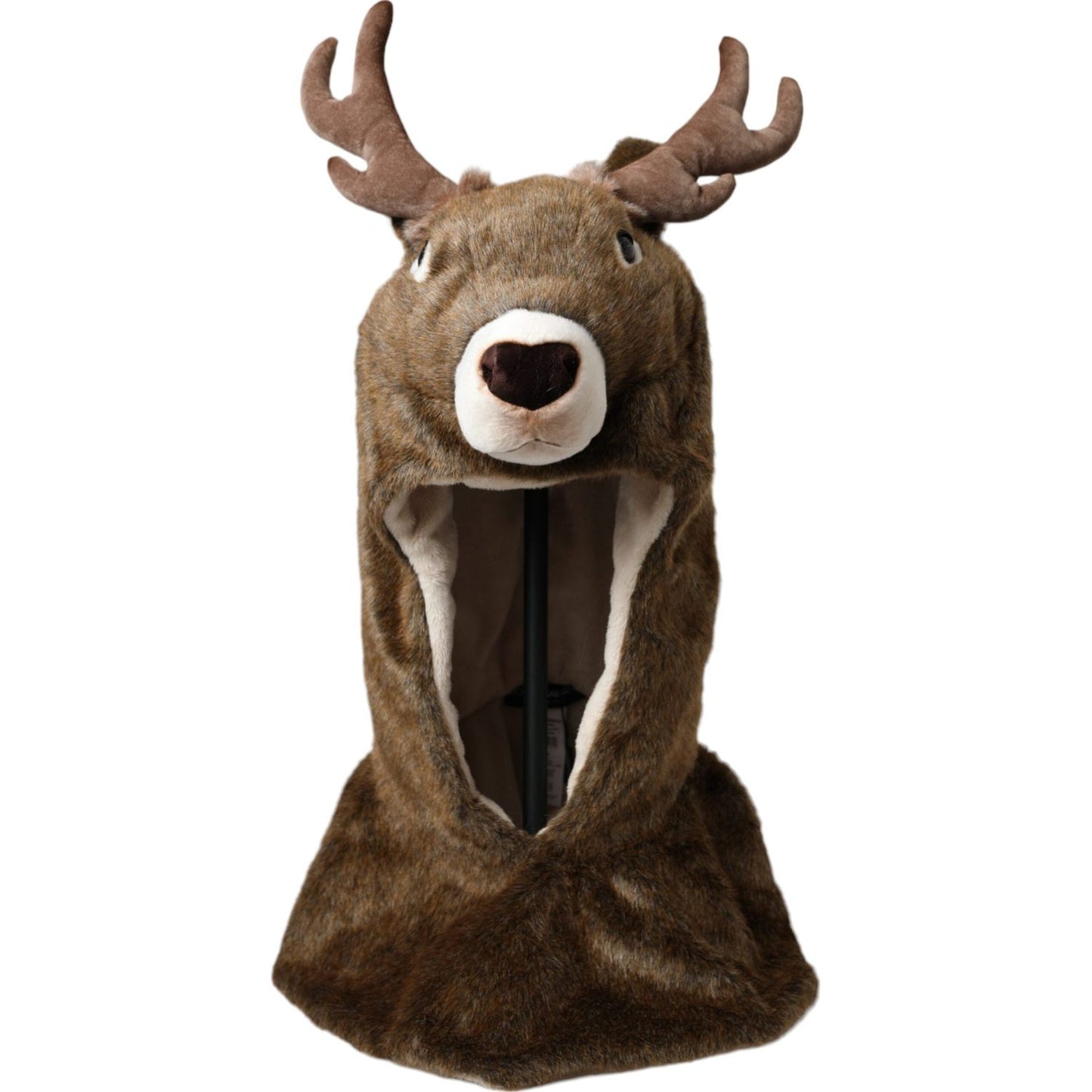 Brown Deer Faux Fur Whole Head Hat