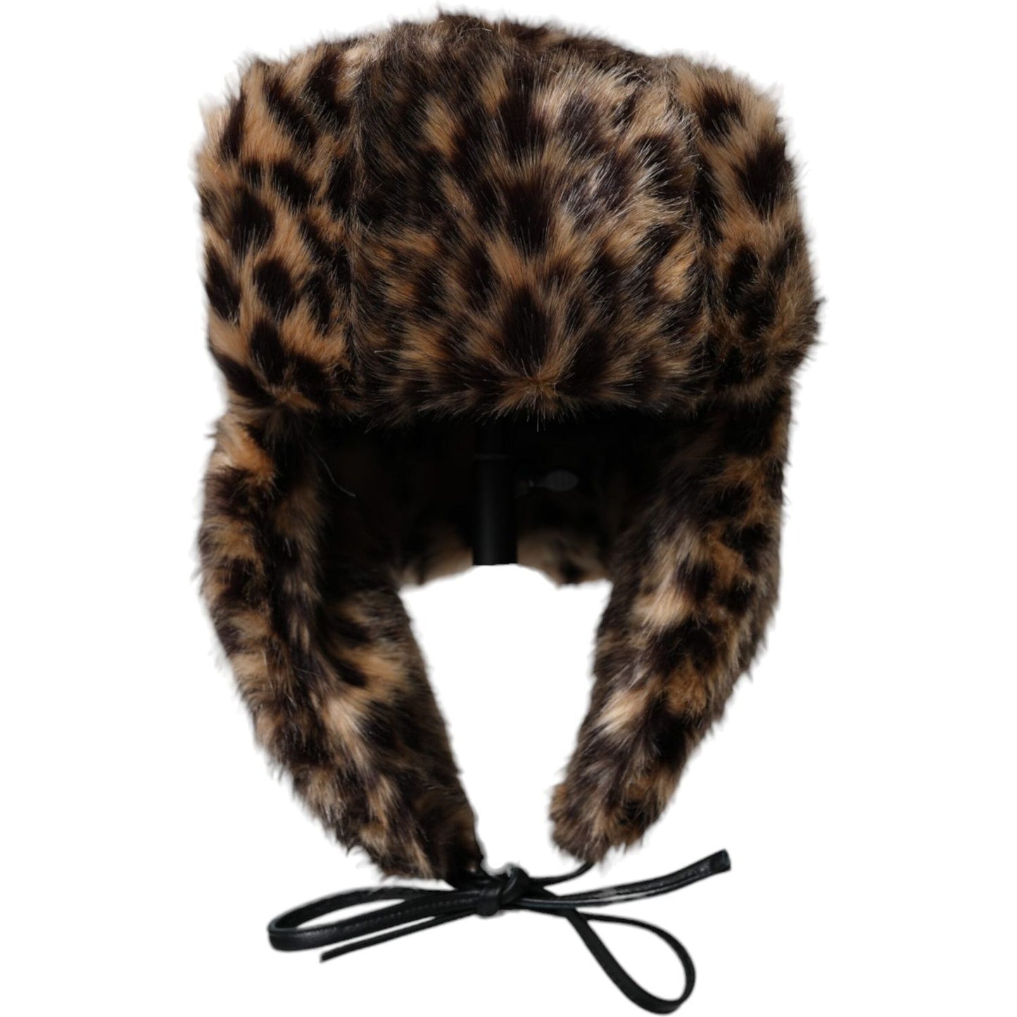 Multicolor Leopard Fur Trapper Women Hat