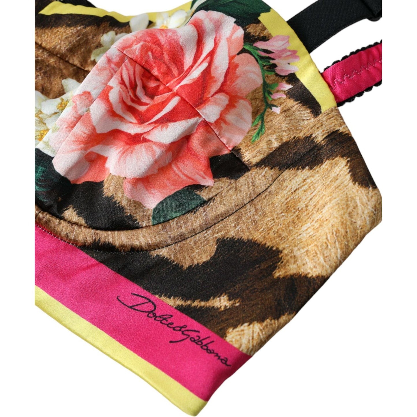 Dolce & Gabbana Floral Silk Blend Bustier Crop Top floral-silk-blend-bustier-crop-top-1