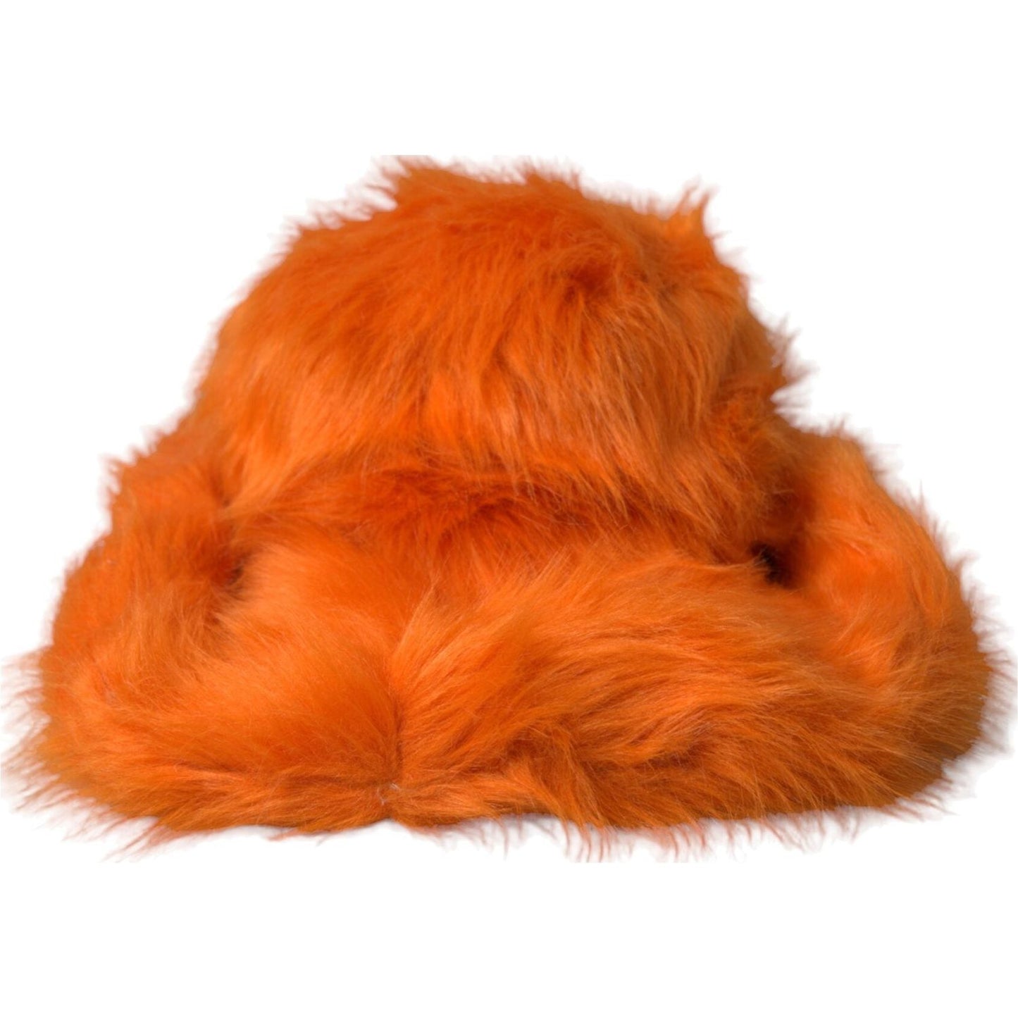 Orange Faux Fur Polyester Fedora Hat