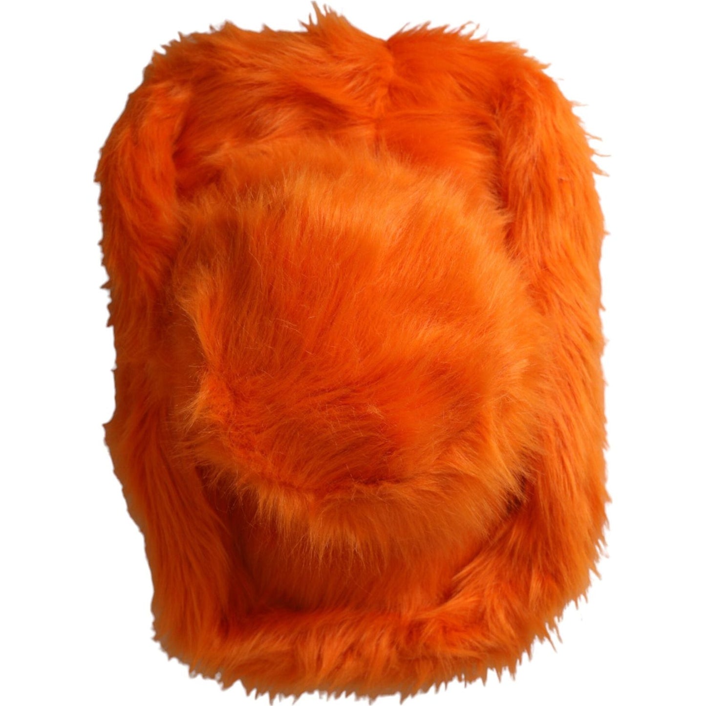 Orange Faux Fur Polyester Fedora Hat