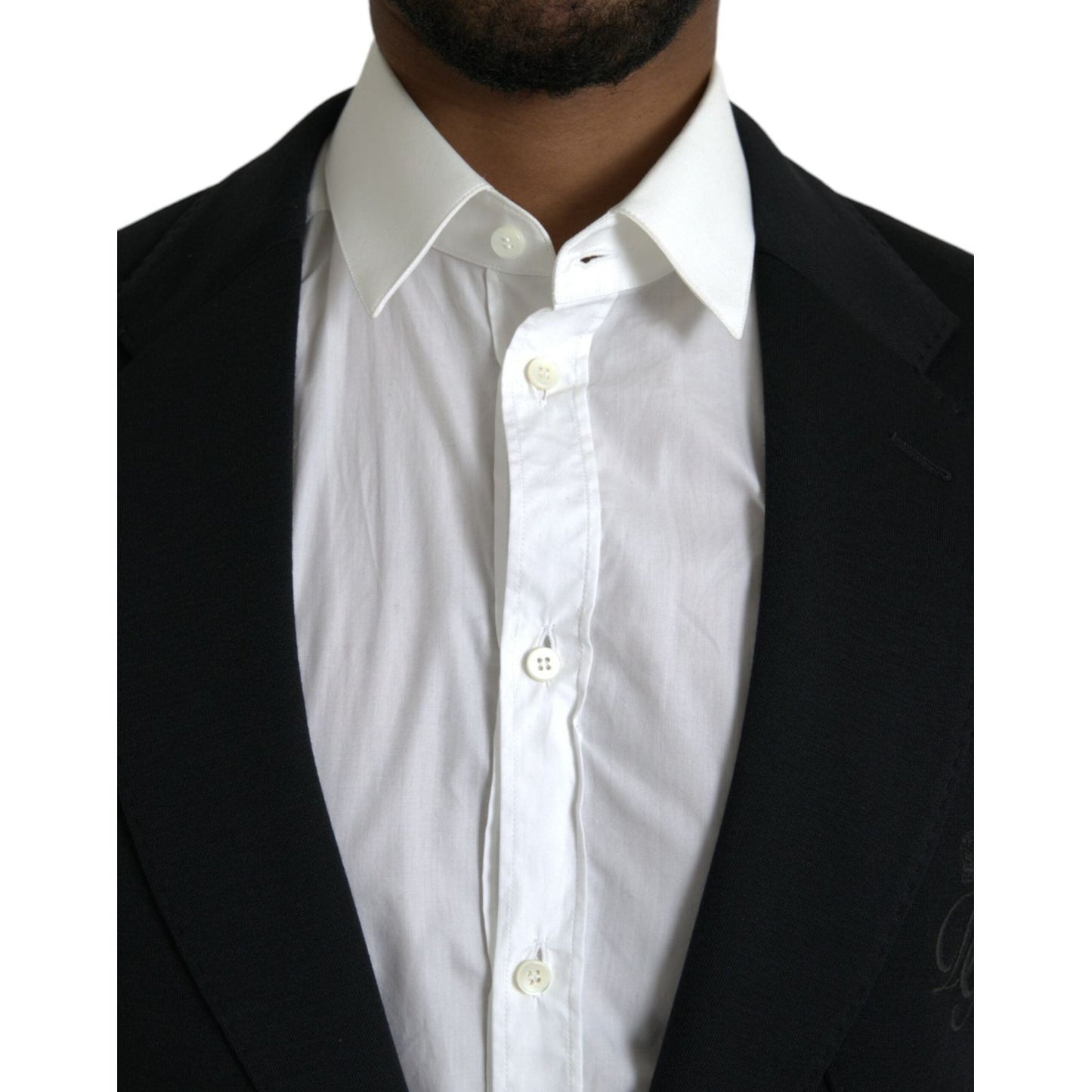 Dolce & Gabbana Black Wool 2 Piece Single Breasted Suit black-wool-2-piece-single-breasted-suit