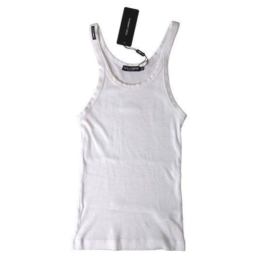 Dolce & Gabbana Elegant White Cotton Tank Top white-cotton-sleeveless-underwear-tank-top 465A2268-Medium-b544f7e1-91c.jpg