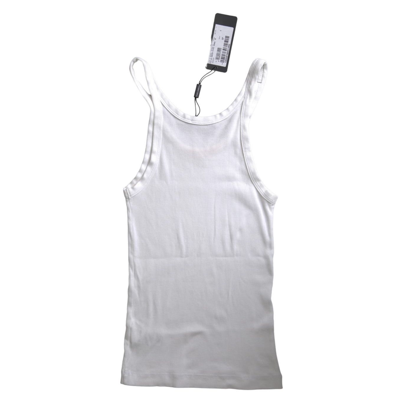Dolce & Gabbana Elegant White Cotton Tank Top white-cotton-sleeveless-underwear-tank-top