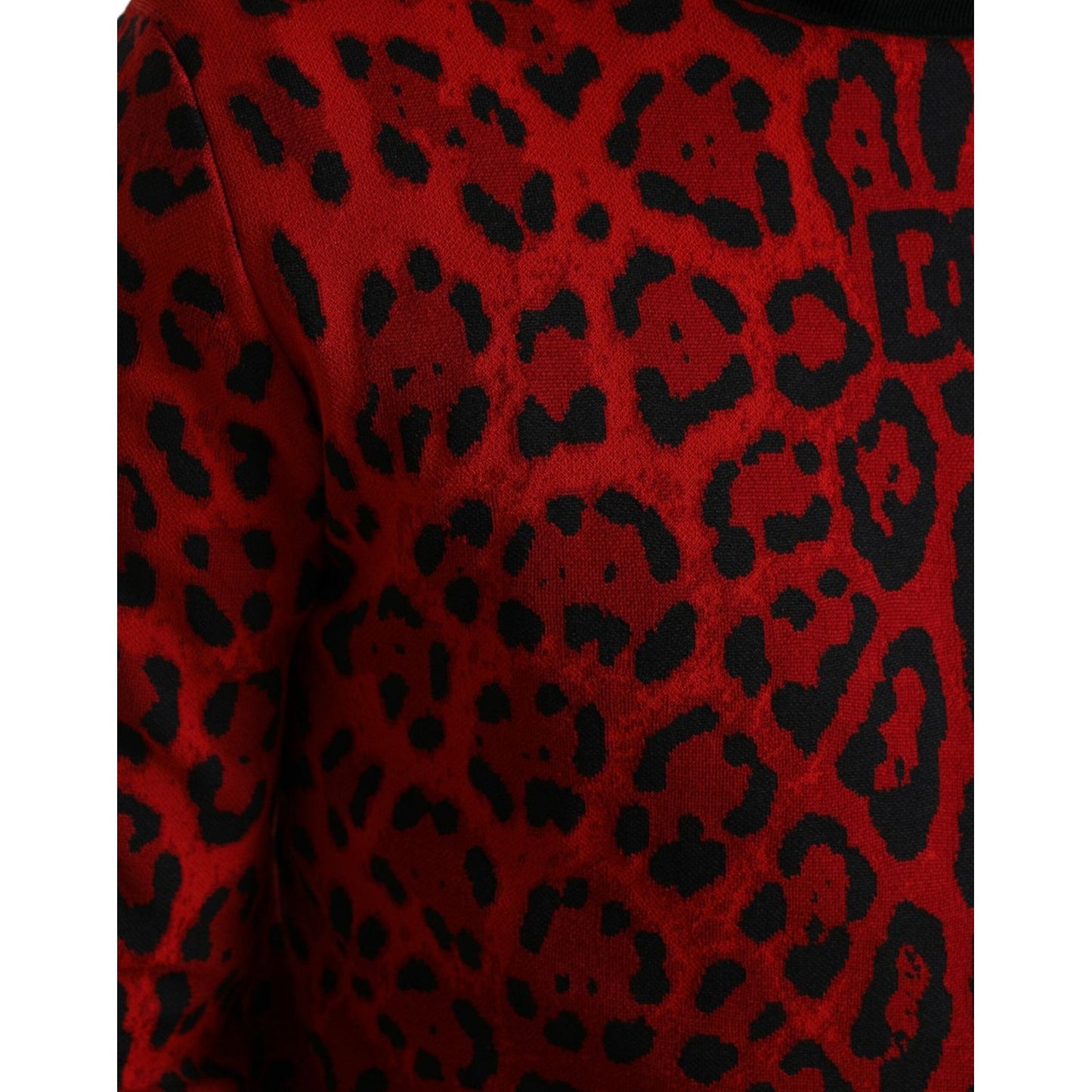 Dolce & Gabbana Elegant Leopard Turtleneck Sweater red-leopard-print-turtleneck-pullover-sweater