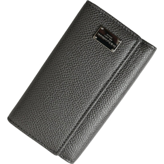 Dolce & GabbanaChic Gray Leather Trifold Key HolderMcRichard Designer Brands£169.00