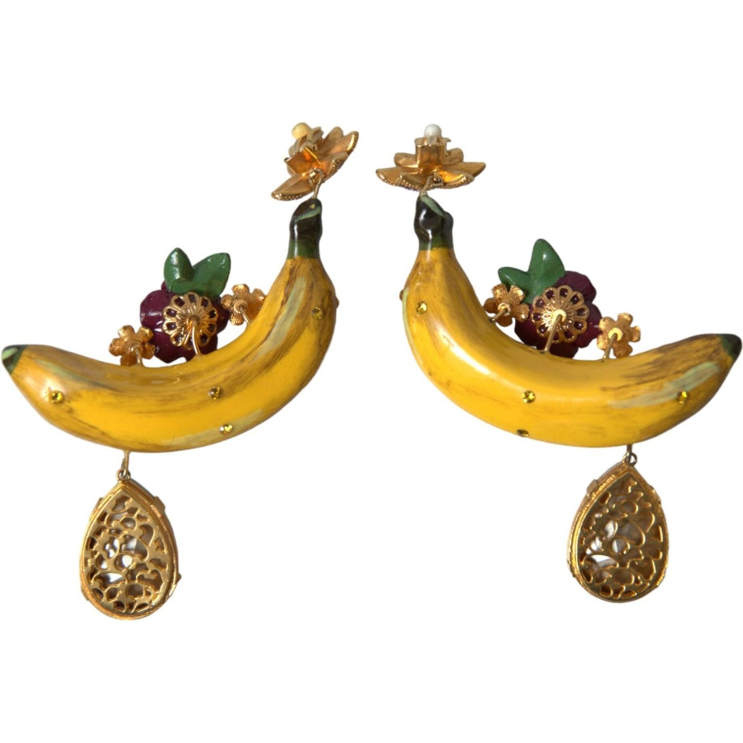 Dolce & Gabbana | Chic Clip-on Banana Dangle Earrings| McRichard Designer Brands   