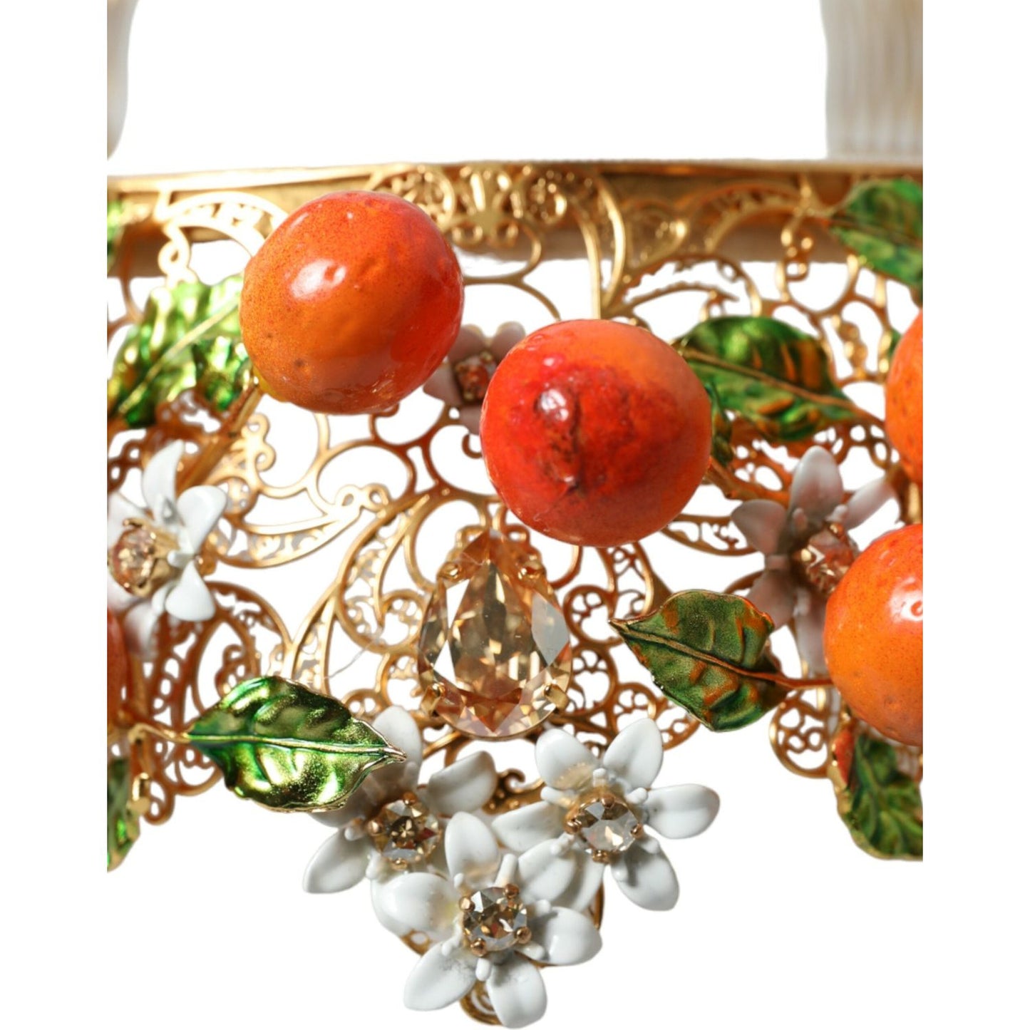 Dolce & Gabbana Multicolor Crystal Sicilian Orange Crown multicolor-crystal-sicilian-orange-crown