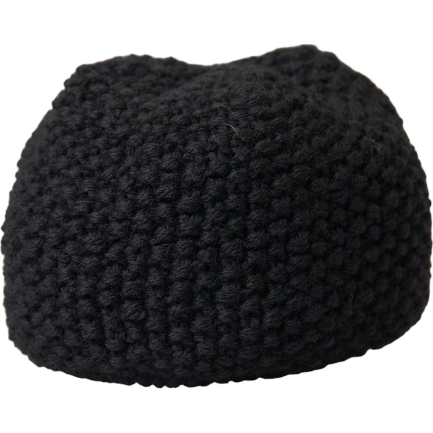 Black Cashmere Knitted Beanie Bonnet Hat Men