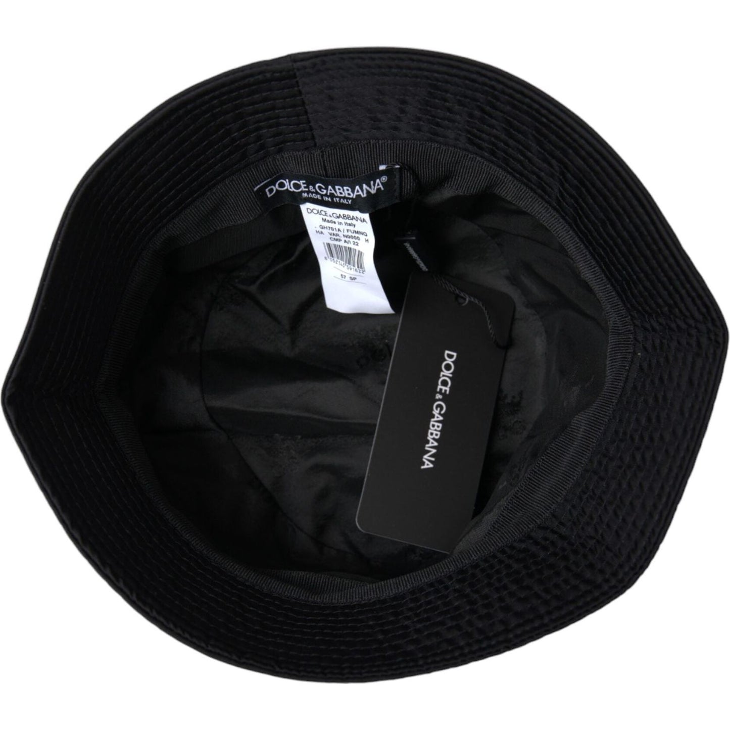 Black Wide Brim Cap Bucket Hat Men