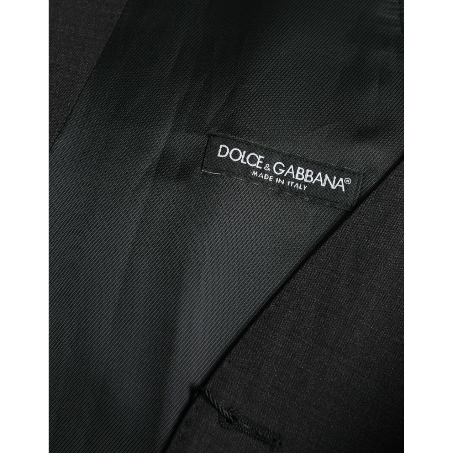 Dolce & Gabbana Black Cotton Waistcoat Dress Formal Vest black-cotton-waistcoat-dress-formal-vest