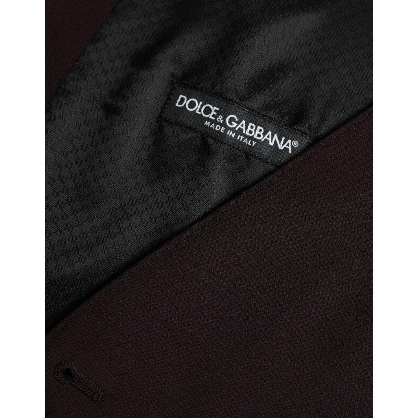 Dolce & Gabbana Brown Wool Waistcoat Dress Formal Vest brown-wool-waistcoat-dress-formal-vest