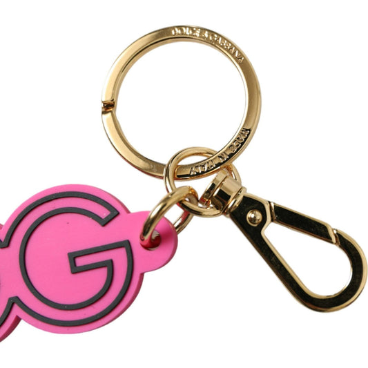 Dolce & Gabbana | Chic Gold and Pink Keychain Elegance| McRichard Designer Brands   