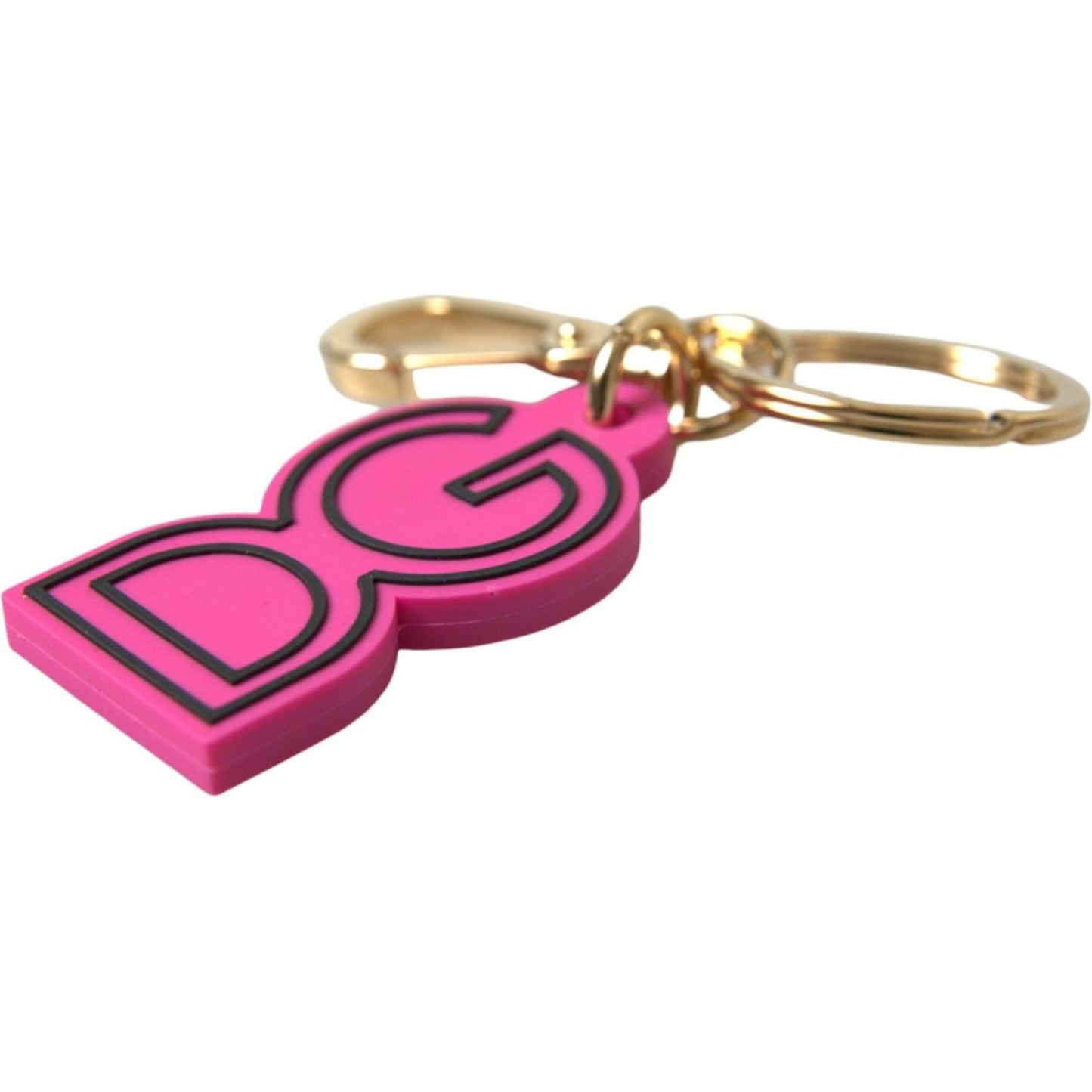 Dolce & Gabbana | Chic Gold and Pink Keychain Elegance| McRichard Designer Brands   