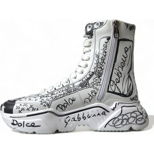 Dolce & GabbanaDaymaster Graffiti Print Mid Top SneakersMcRichard Designer Brands£1129.00