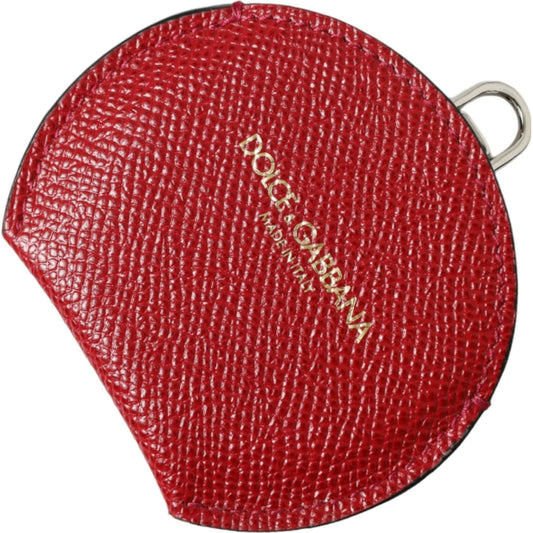 Dolce & Gabbana | Elegant Red Leather Mirror Holder| McRichard Designer Brands   