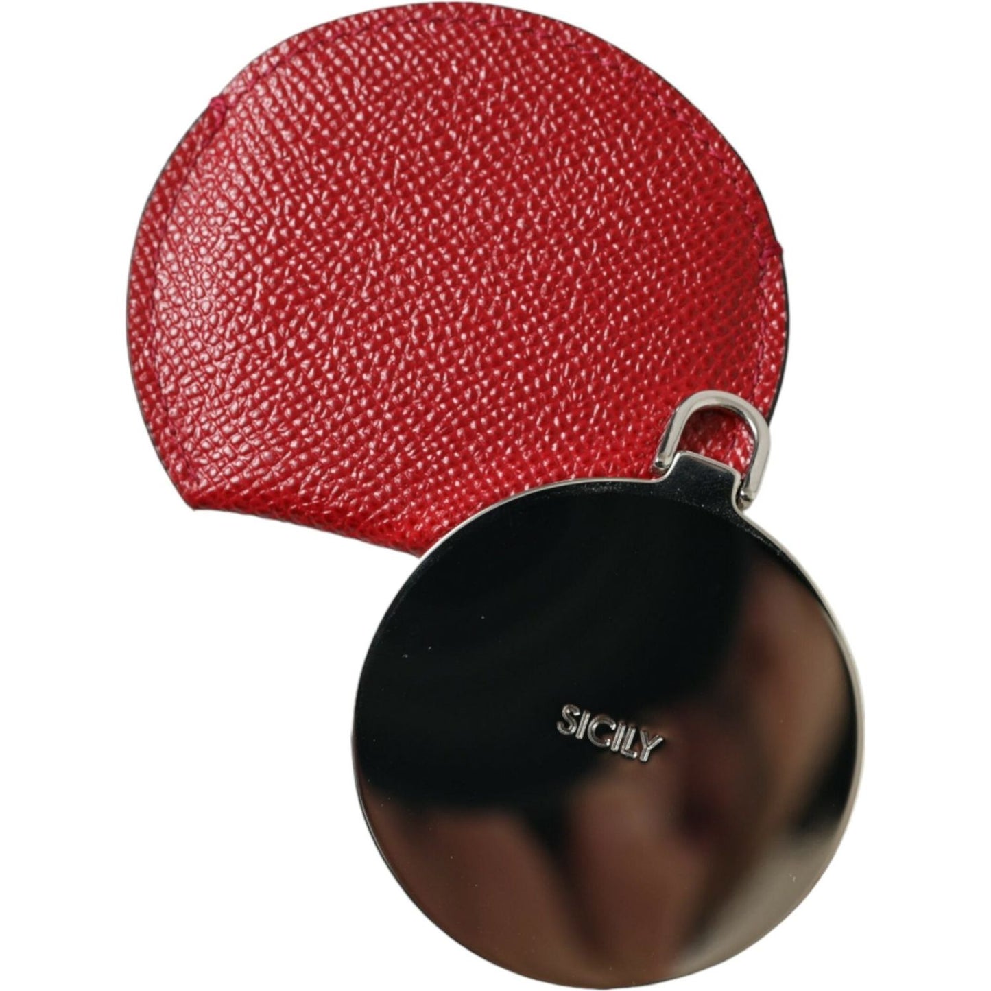 Dolce & Gabbana Elegant Red Leather Mirror Holder elegant-red-leather-mirror-holder