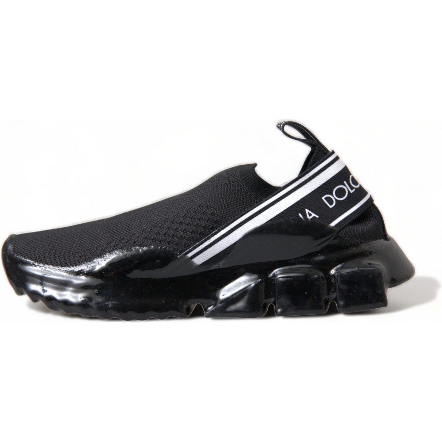 Dolce & Gabbana Chic Monochrome Sorrento Sneakers black-sorrento-slip-on-low-top-sneakers-shoes