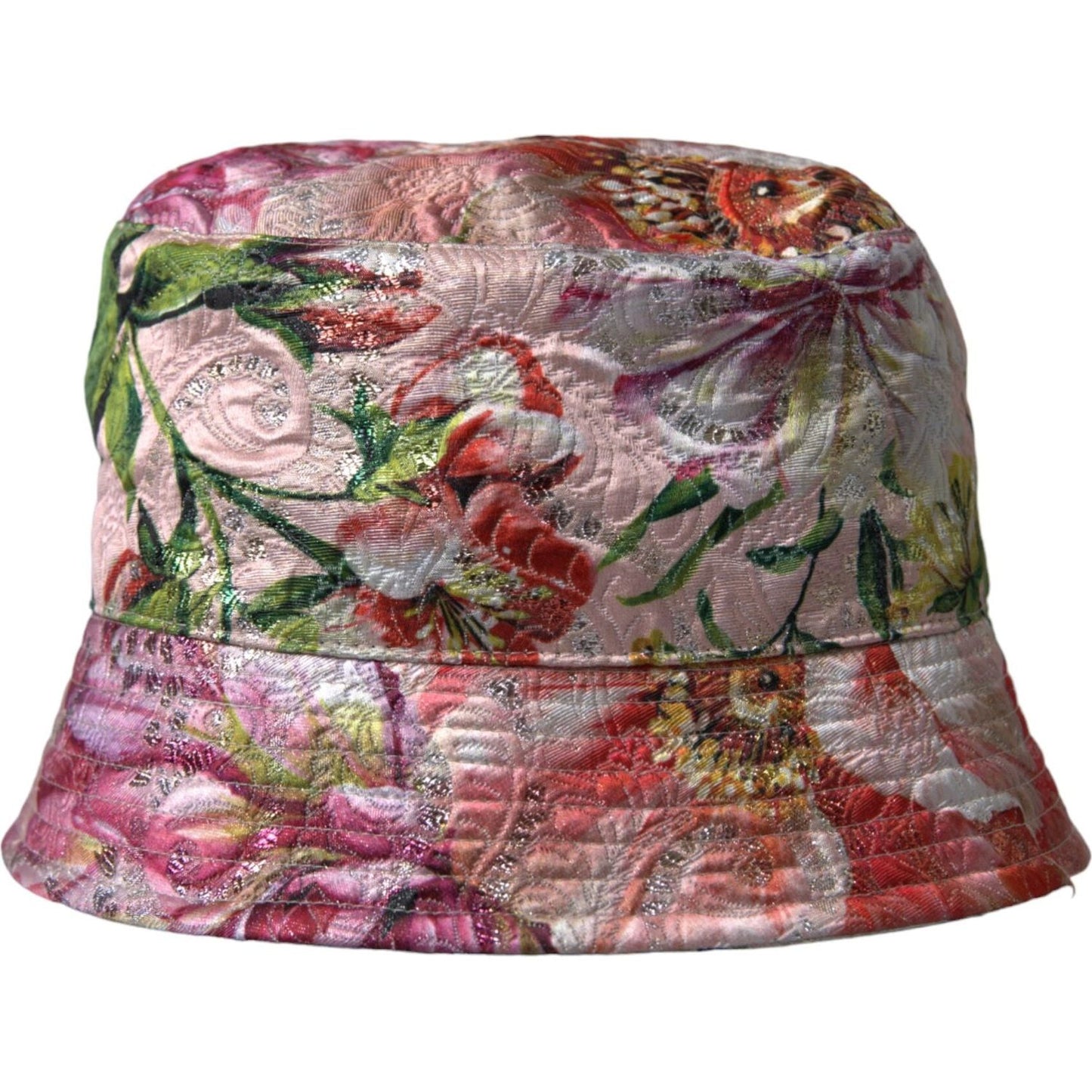 Multicolor Floral Jacquard Bucket Hat Men