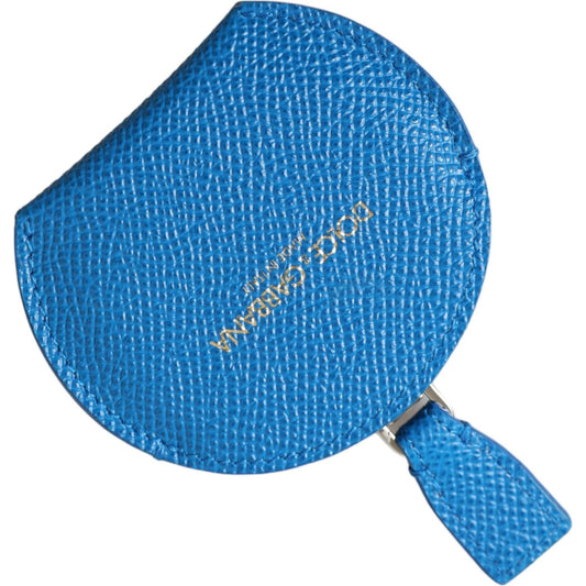 Dolce & Gabbana Elegant Blue Leather Mirror Holder elegant-blue-leather-mirror-holder
