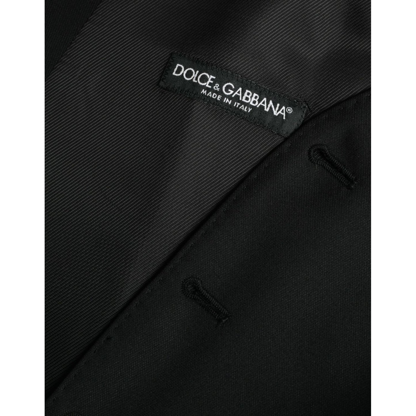 Dolce & Gabbana Black Wool Waistcoat Dress Formal Vest black-wool-waistcoat-dress-formal-vest-5