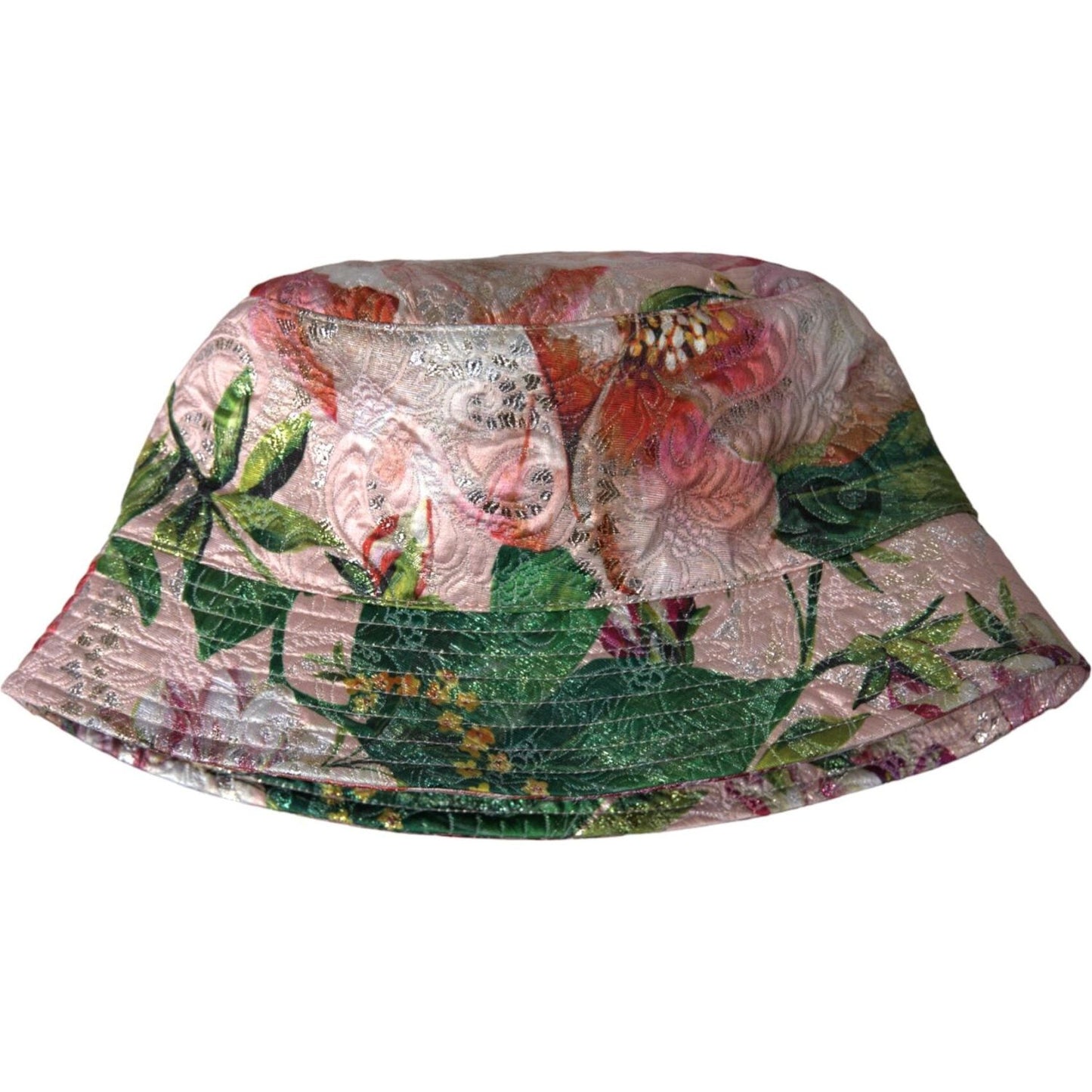 Multicolor Floral Jacquard Bucket Hat Men