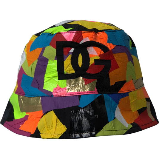 Multicolor Sticky Notes Logo Bucket Hat Men