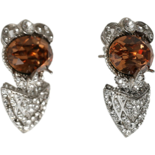 Dolce & Gabbana Elegant Sterling Silver Crystal Earrings elegant-sterling-silver-crystal-earrings