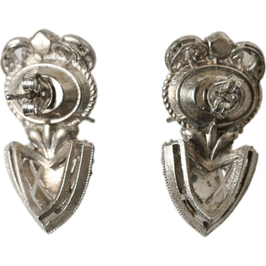 Dolce & Gabbana | Elegant Sterling Silver Crystal Earrings| McRichard Designer Brands   
