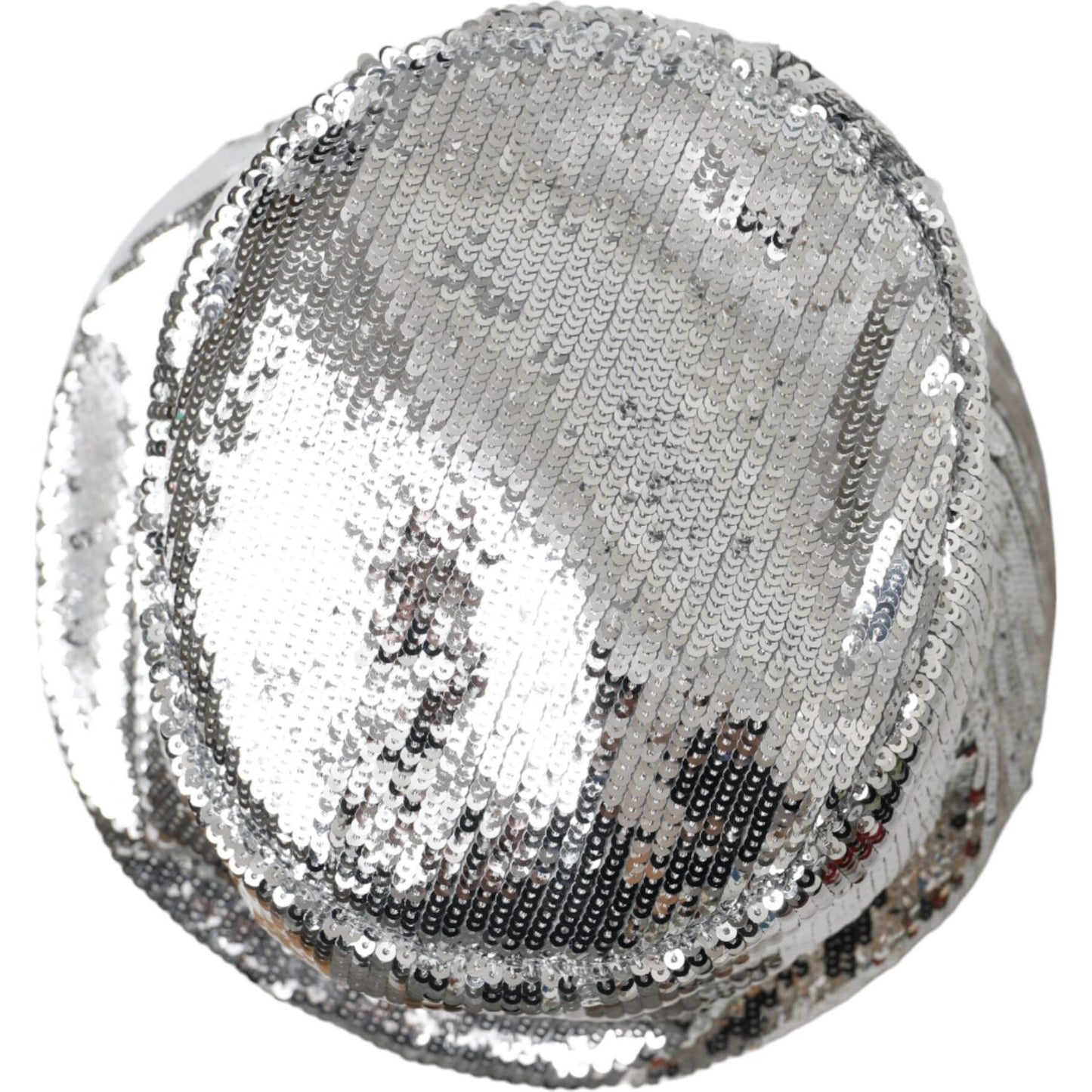 Silver Sequined Nylon Bucket Hat Men