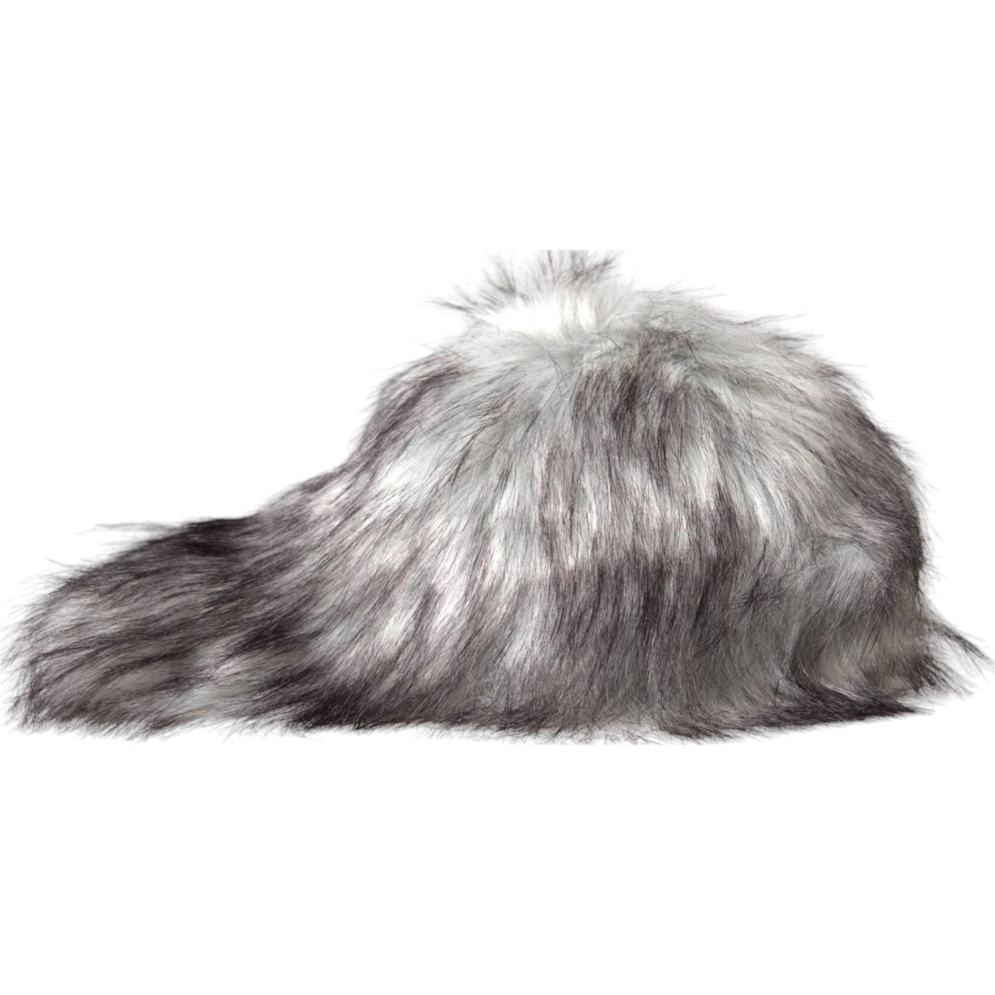 Black White Faux Fur Baseball Hat Men